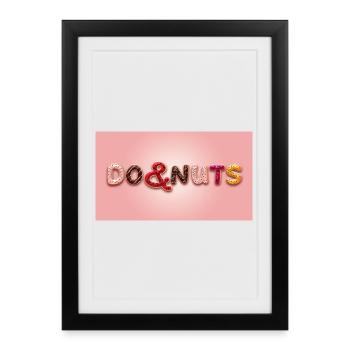  DO&NUTS - Affiche encadrée (27 × 37 cm) - noir - Devant