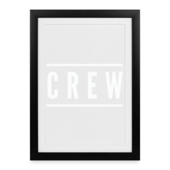 crew_linie- - Framed poster (27 × 37 cm) - black - Front