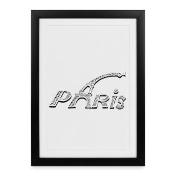 PARIS - Framed poster (27 × 37 cm) - black - Front