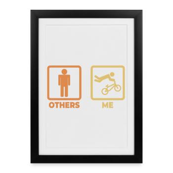 Blague BMX - Affiche encadrée (27 × 37 cm) - noir - Devant