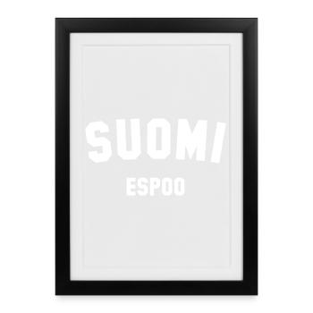 ESPOO Suomi Finlande - Affiche encadrée (27 × 37 cm) - noir - Devant