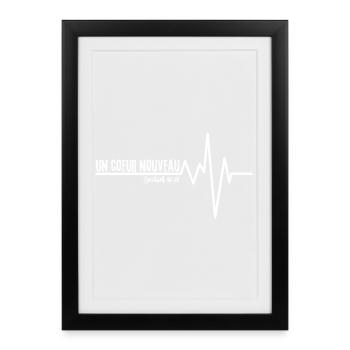 UN COEUR NOUVEAU (B/N) - Affiche encadrée (27 × 37 cm) - noir - Devant