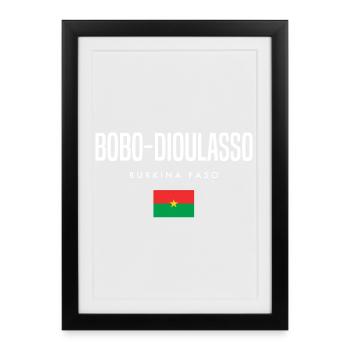 Bobo-Dioulasso Burkina Faso - Affiche encadrée (27 × 37 cm) - noir - Devant