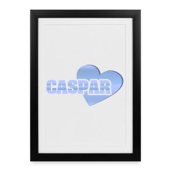 Caspar d'or - Affiche encadrée (27 × 37 cm) - noir - Devant