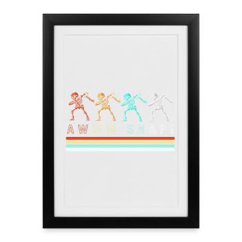 Arm Fracture Halloween Skeleton Bone Bone Fracture - Framed poster (27 × 37 cm) - black - Front