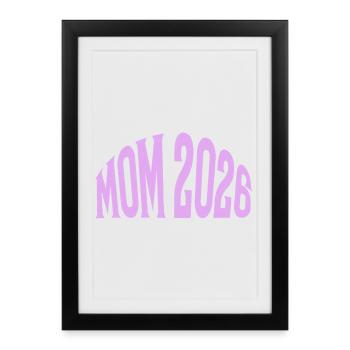 Maman 2026 - Affiche encadrée (27 × 37 cm) - noir - Devant