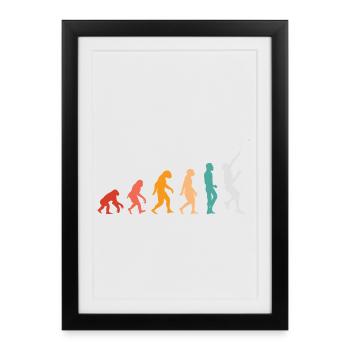 Évolution du tennis - Affiche encadrée (27 × 37 cm) - noir - Devant