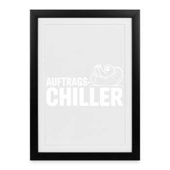 Order Chiller Order Chiller Office Sloth - Framed poster (27 × 37 cm) - black - Front