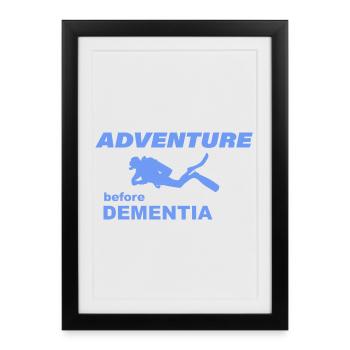 AVENTURE DE PLONGÉE - Affiche encadrée (27 × 37 cm) - noir - Devant