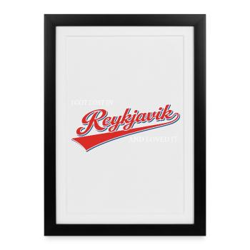 Je me suis perdu à Reykjavik et j’ai adoré ça - Affiche encadrée (27 × 37 cm) - noir - Devant