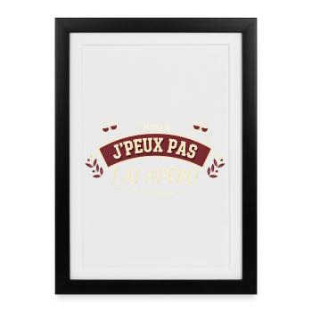 Missed aperitif sorry - Framed poster (27 × 37 cm) - black - Front