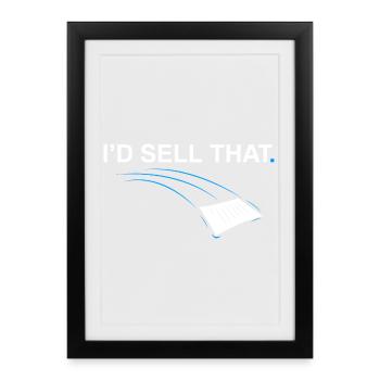 I'd sell that Funny Realtor Real Estate Agent - Framed poster (27 × 37 cm) - black - Front