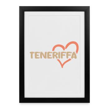 Vacances à Tenerife - Affiche encadrée (27 × 37 cm) - noir - Devant