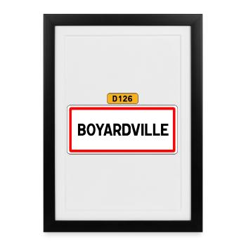 Boyardville D126 - Affiche encadrée (27 × 37 cm) - noir - Devant