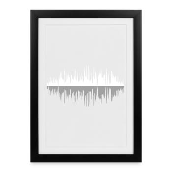 audio - Framed poster (27 × 37 cm) - black - Front
