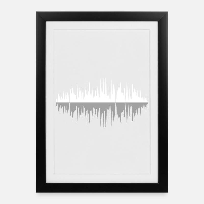 acoustique - Affiche encadrée (27 × 37 cm) - noir