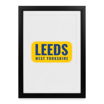 Insigne du West Yorkshire de Leeds - Affiche encadrée (27 × 37 cm) - noir - Devant