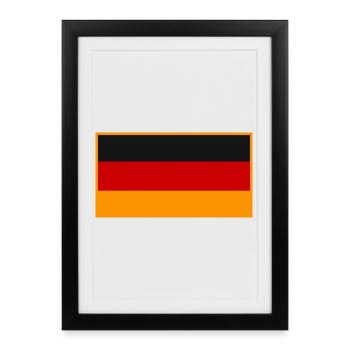 German flag in vintage design - Framed poster (27 × 37 cm) - black - Front