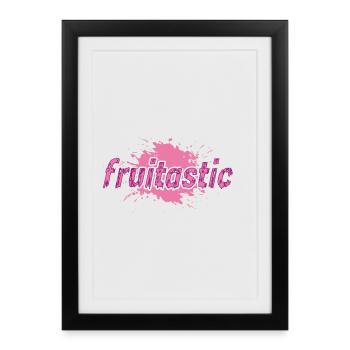 fruitastic claim fresh splash pink - Affiche encadrée (27 × 37 cm) - noir - Devant
