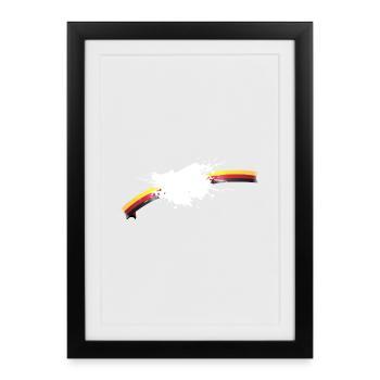 Le lait est sur l’Allemagne - Affiche encadrée (27 × 37 cm) - noir - Devant
