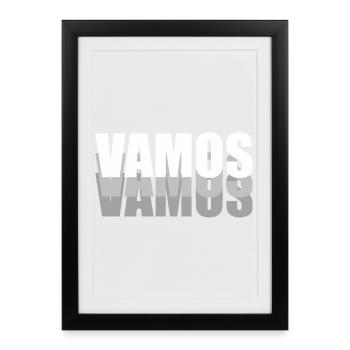 Vamos - Framed poster (27 × 37 cm) - black - Front