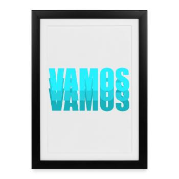 Vamos - Framed poster (27 × 37 cm) - black - Front