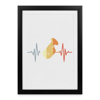 Battement de cœur du tuba - Affiche encadrée (27 × 37 cm) - noir - Devant