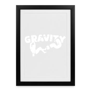 boulder climbing gravity climber rock usedlook - Framed poster (27 × 37 cm) - black - Front