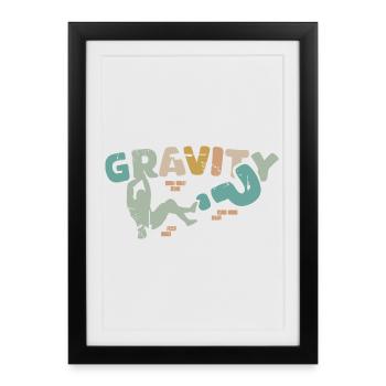 mur d’escalade de bloc rétro utilisélook icon logo - Affiche encadrée (27 × 37 cm) - noir - Devant