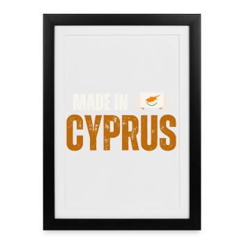 Made in Cyprus, Cypriot pride - Framed poster (27 × 37 cm) - black - Front