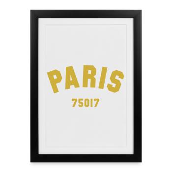 17e arrondissement de PARIS - Affiche encadrée (27 × 37 cm) - noir - Devant