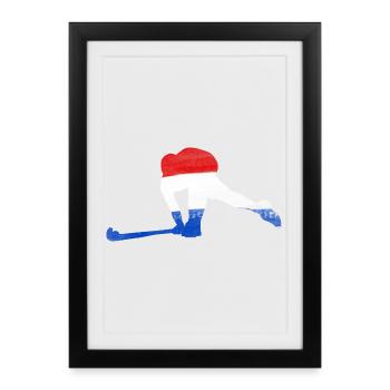 Hockey Netherlands - Framed poster (27 × 37 cm) - black - Front