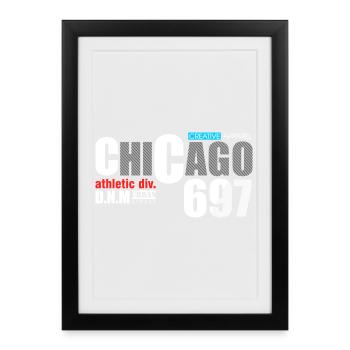 Urban Chicago Street Art Design - Framed poster (27 × 37 cm) - black - Front