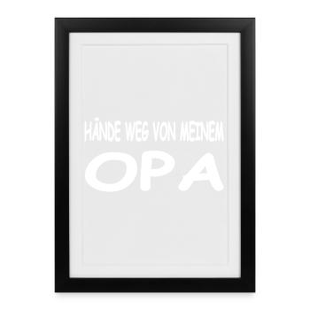 Grand-père - Affiche encadrée (27 × 37 cm) - noir - Devant