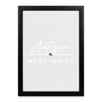 Antigua and Barbuda - West Indies - Caribbean - Framed poster (27 × 37 cm) - black - Front