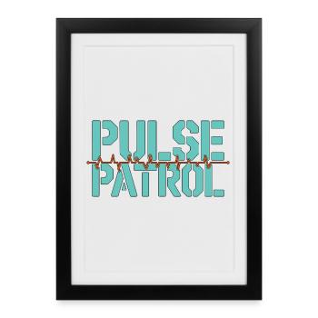 Technicien en patrouille cardiaque pour la patrouille cardiaque en pulsations - Affiche encadrée (27 × 37 cm) - noir - Devant