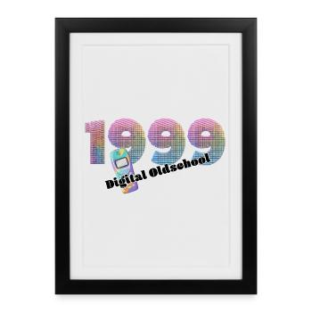 1999 – Digital threshold - Framed poster (27 × 37 cm) - black - Front