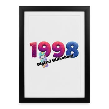 1998 – Style de transition numérique - Affiche encadrée (27 × 37 cm) - noir - Devant