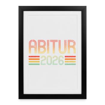 Abi 2026 - Abitur - Don - Affiche encadrée (27 × 37 cm) - noir - Devant