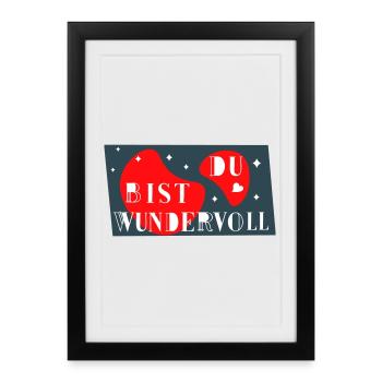 You're wonderful - Framed poster (27 × 37 cm) - black - Front