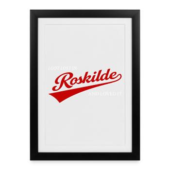 Je me suis perdu à Roskilde et j’ai adoré ça - Affiche encadrée (27 × 37 cm) - noir - Devant