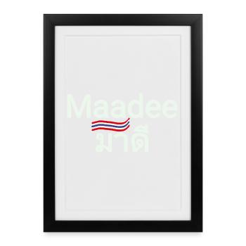 Madee Thaïlande - Affiche encadrée (27 × 37 cm) - noir - Devant