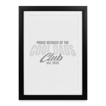 Cool Dads Club - Dad 2026 Gift - Framed poster (27 × 37 cm) - black - Front