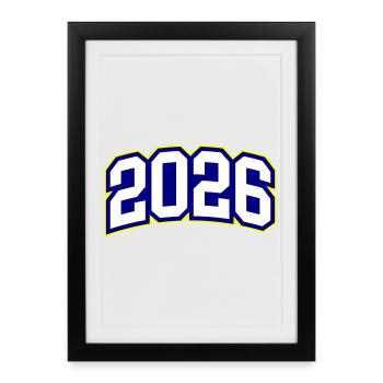 2026 year - Framed poster (27 × 37 cm) - black - Front