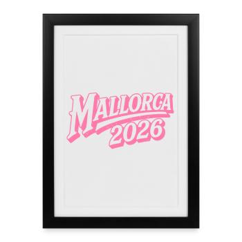 Majorque 2026 - Affiche encadrée (27 × 37 cm) - noir - Devant