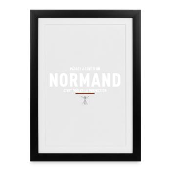 Passer A Cote D Un Normand C Est Froler La Perf... - Affiche encadrée (27 × 37 cm) - noir - Devant