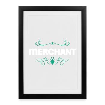 Merchant Trader Profession - Framed poster (27 × 37 cm) - black - Front