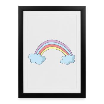 Arc-en-ciel - Affiche encadrée (27 × 37 cm) - noir - Devant