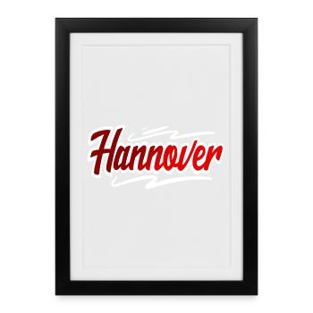 Hanovre - Affiche encadrée (27 × 37 cm) - noir - Devant