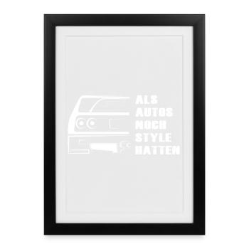 cars style f40 oldtimer symbol sportscars car - Framed poster (27 × 37 cm) - black - Front